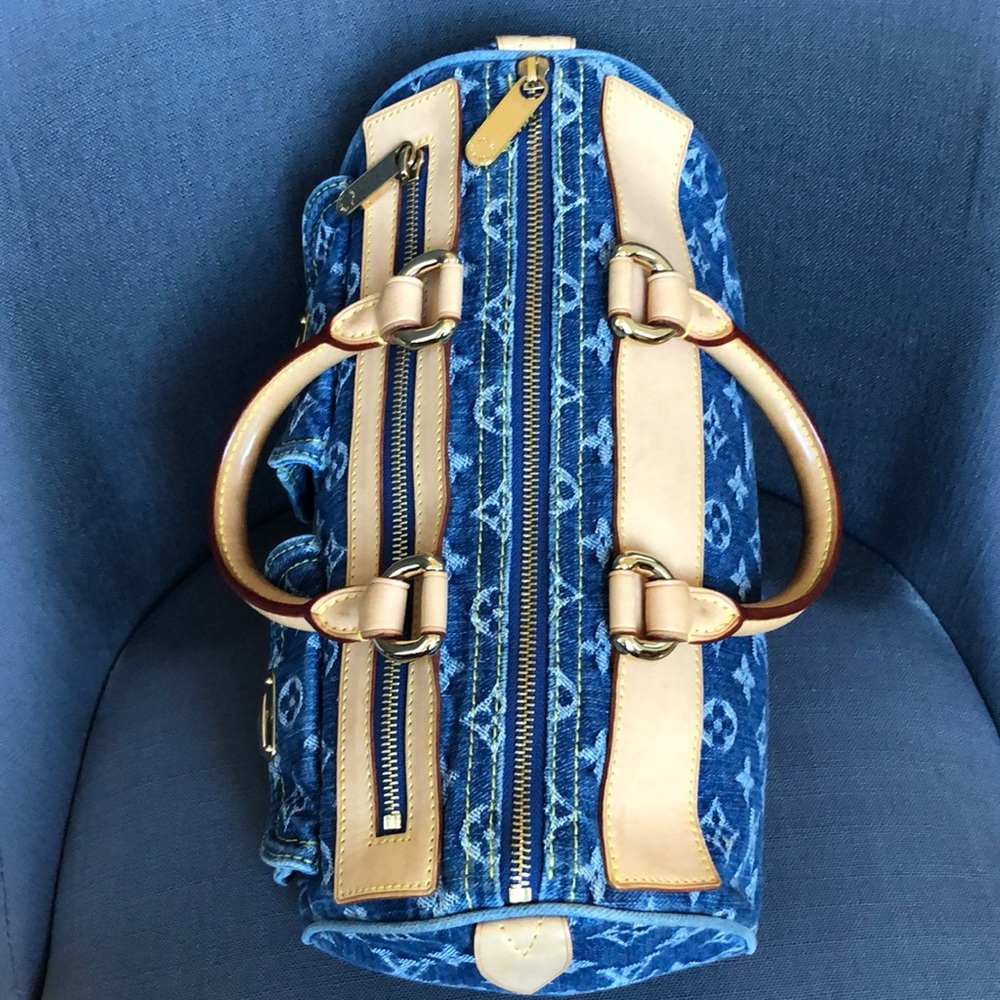 🌸🌸 STUNNING 🌸🌸 Louis Vuitton Denim Neo Speedy - Picture 12 of 16